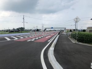 【完成しました県道六軒鎌田線バイパス道路】