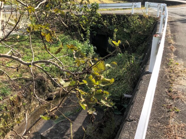 【道路わきの水路】