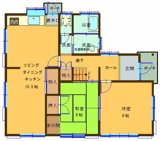 【光町38-11借家1階間取り】