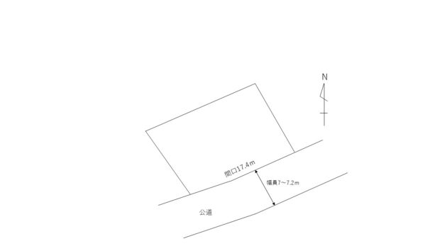 【上川町490万円土地概略図】