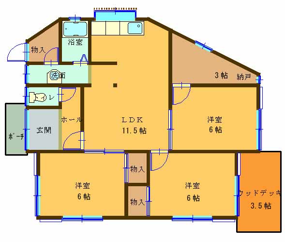 【伊勢市楠部町平家間取り】