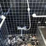 【温度調節付きの浴室水栓金具】