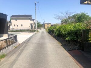 【多気町相可倉庫用土地185坪　前面道路】